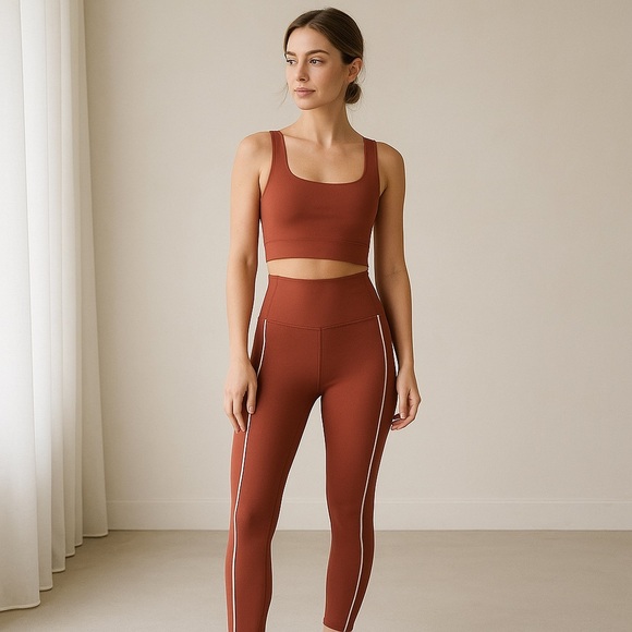 YPB by Abercrombie Rust Leggings XXS Short - Picture 1 of 15